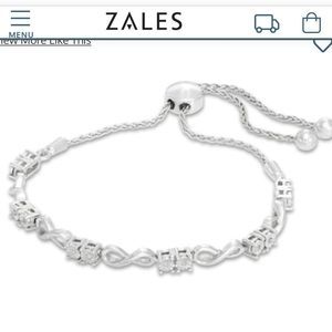Diamond Accent Duos Infinity Bolo Braceket